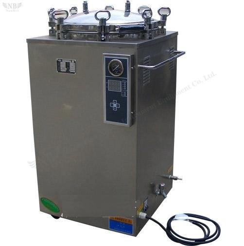 Esterilizador a vapor vertical automático digital LS-100LD 100L com sistema de secagem