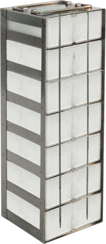 Prateleiras verticais para freezer horizontal para caixas de armazenamento de microtubos de 50 células 0,5 ml e 1,5 ml