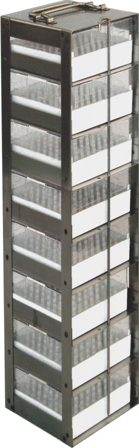 Prateleiras verticais para freezer horizontal para placas de microtitulação de 96 poços profundos