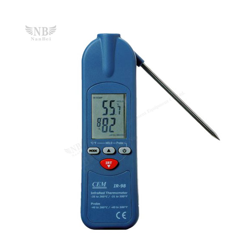 3 in 1IR Thermometer with Thermistor Probe & Clamp